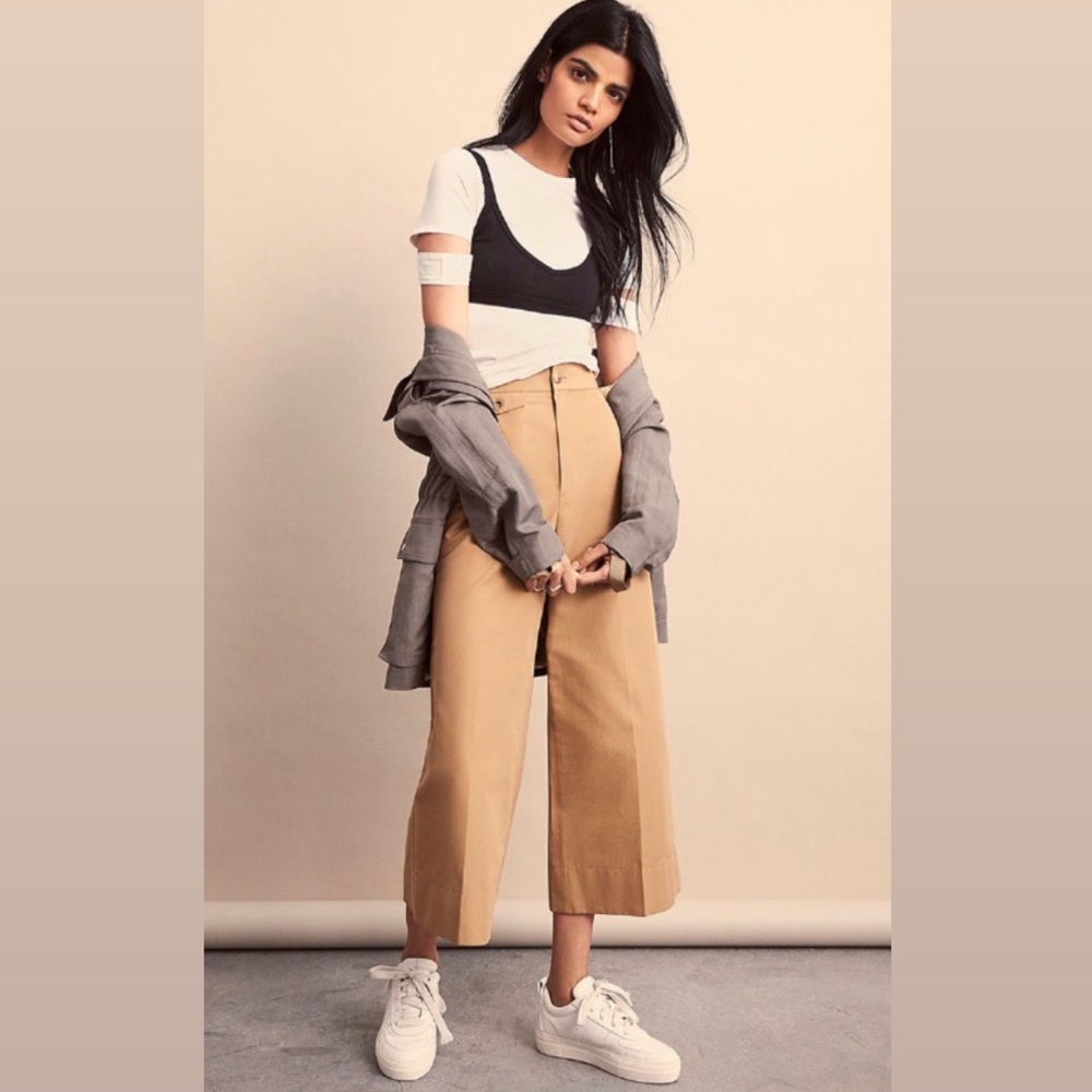Madewell Wide Leg Cropped Pants